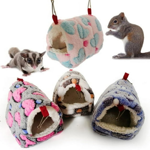 Sunjoy Tech Small Pet Cage Hammock, Hanging Bed for Small Animals Pet Cage Hammock Accessories Bedding for Chinchilla Parrot Sugar Glider Ferrets Rat Hamster Rat Playing Sleeping