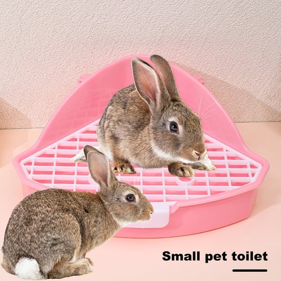 Sunjoy Tech Small Pet Toilet,Animal Potty Trainer Corner Toilet,Rabbit Litter Hollow Pan High Fence Detachable Easy Cleaning Box Ferret Hamster Dragon Cat Pig Supplies