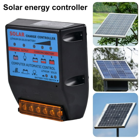 Sunjoy Tech Solar Charge Controller High Efficient Short circuit Plug and Play Wide Compatibility Save Energy Solar Panel Charge Controller Intelligent Regulator Home Supplies