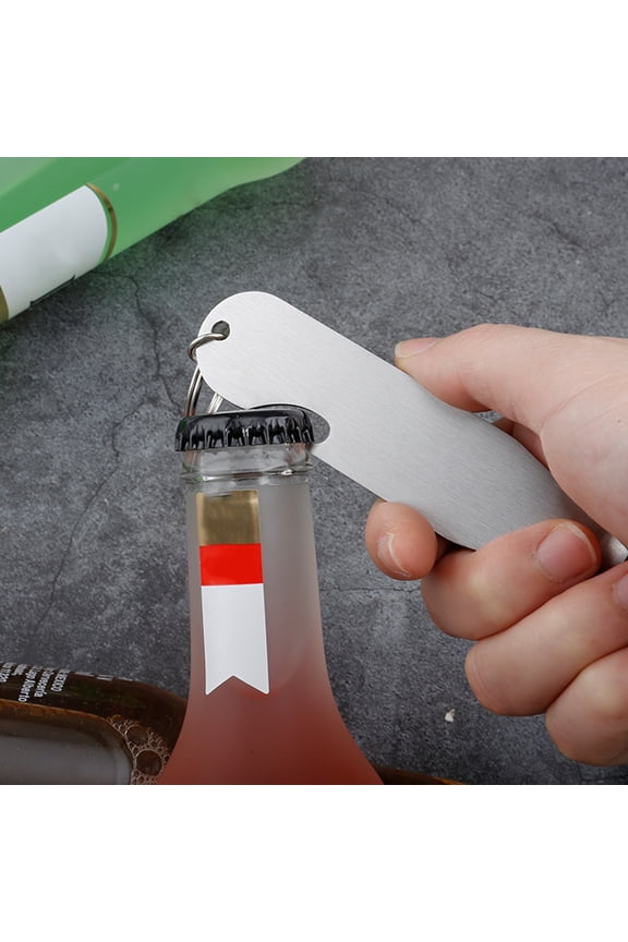 Stainless Steel Bottle Opener with Key Rings Multifunctional Wine Bottle Opener for Camping Party Bar Portable Keychain Beer Bottle Opener for Men Dad Husband Boyfriend Beer Gifts