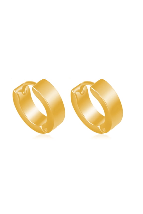 Stainless Steel Unique Small Hoop Earrings, for Men Women Huggie Earrings - 1 Pair