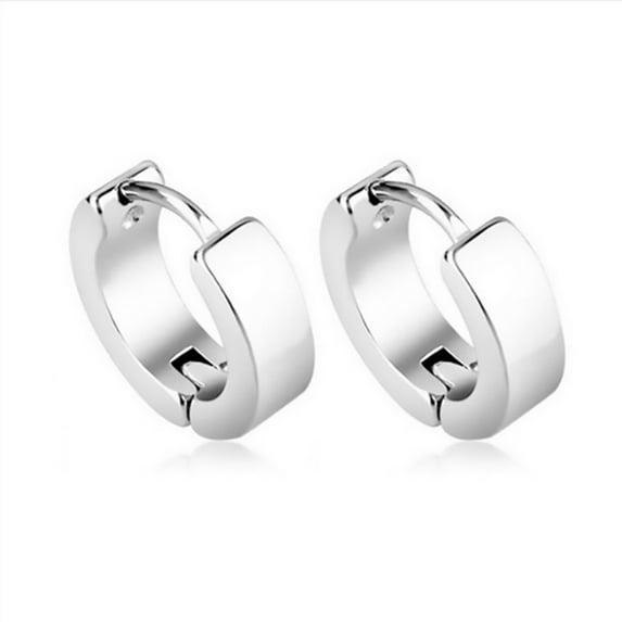 Sunjoy Tech Stainless Steel Unique Small Hoop Earrings, for Men Women Huggie Earrings - 1 Pair