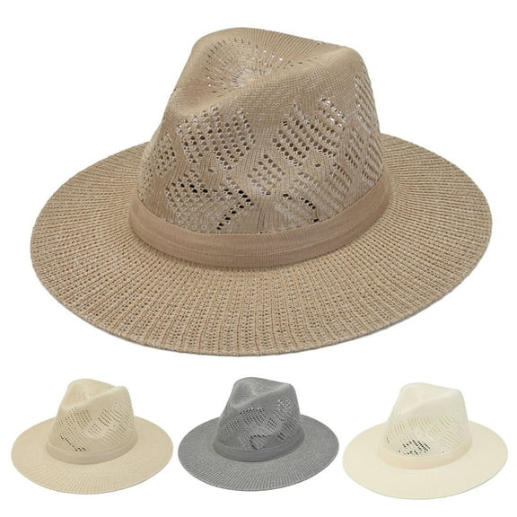 Sunjoy Tech Sun Hats for Men Wide Brim Panama Hat Beach Hat Straw Hats for Men Sun Protection Foldable Men Fedora Hats UPF50