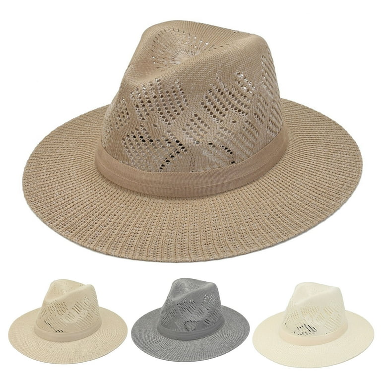Sunjoy Tech Sun Hats for Men Wide Brim Panama Hat Beach Hat Straw Hats for  Men Sun Protection Foldable Men Fedora Hats UPF50