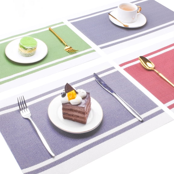 Sunjoy Tech Table PVC Placemats Premium Double-Sided PU Heat Mats Waterproof Non-Slip Dish Bowl Placement Easy to Clean Table Decor Mats