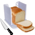 thumbnail image 1 of Sunjoy Tech Toast Cutter Bread Slicer Guide Adjustable Width Cutter for Homemade Bread Foldable Crumb Tray 10/20mm Thickness Reusable Kitchen Tool, 1 of 7