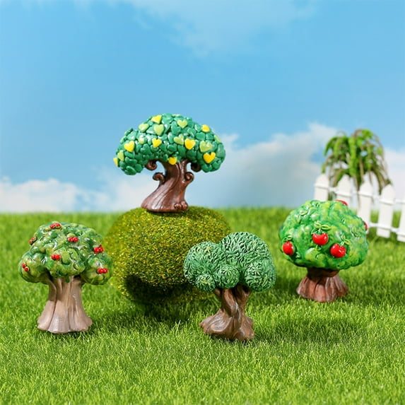 Sunjoy Tech Tree Ornament Fadeless Shatter-proof Non-deformable High Simulation Hand-crafted Miniature Tree Model Micro Landscape Decor