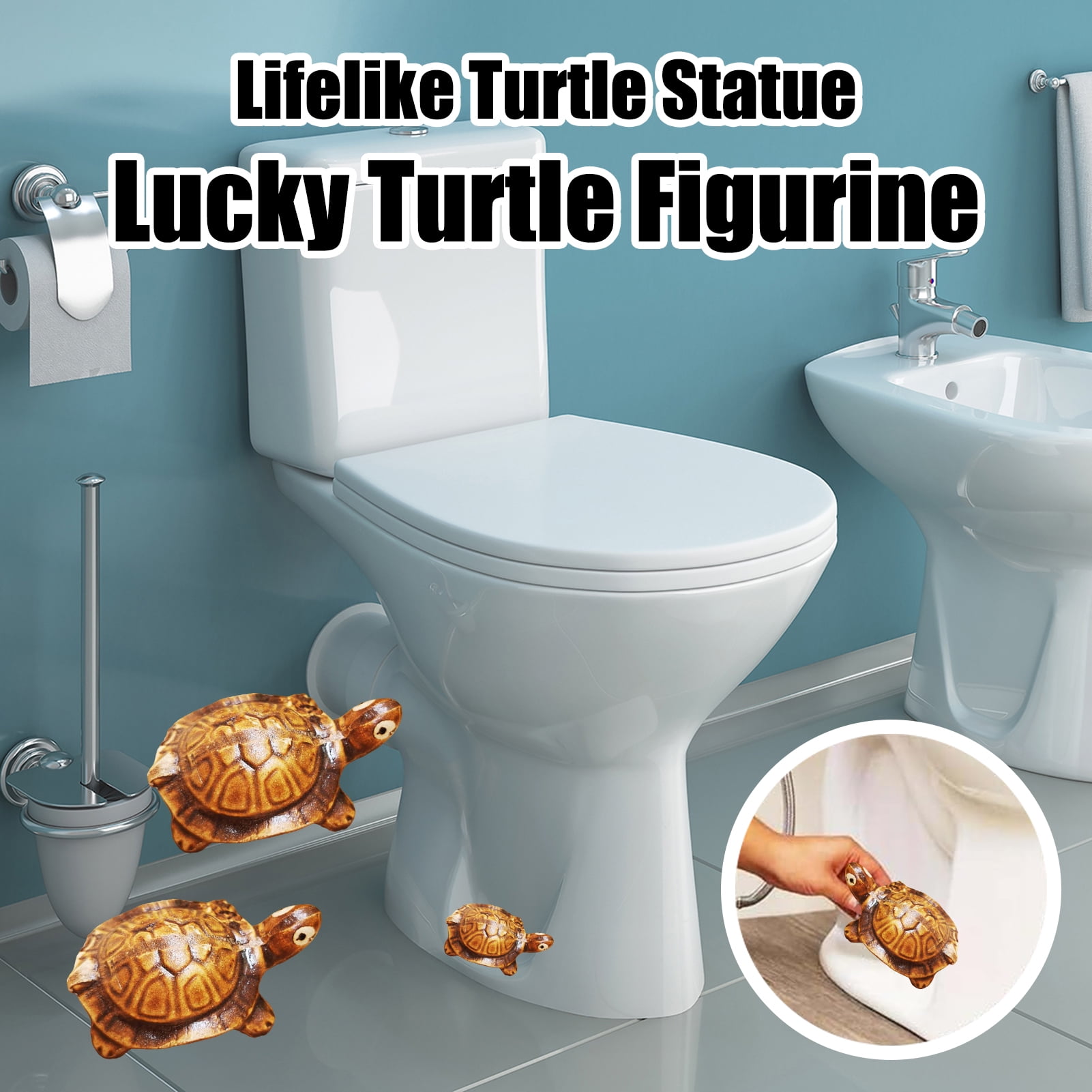 Sunjoy Tech Turtle Ornament Mini Feng Shui Money Tortoise Figurine ...