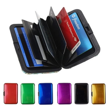 Sunjoy Tech Unisex RFID Blocking Waterproof Metal Card Holder 6 Compartments, Color 51