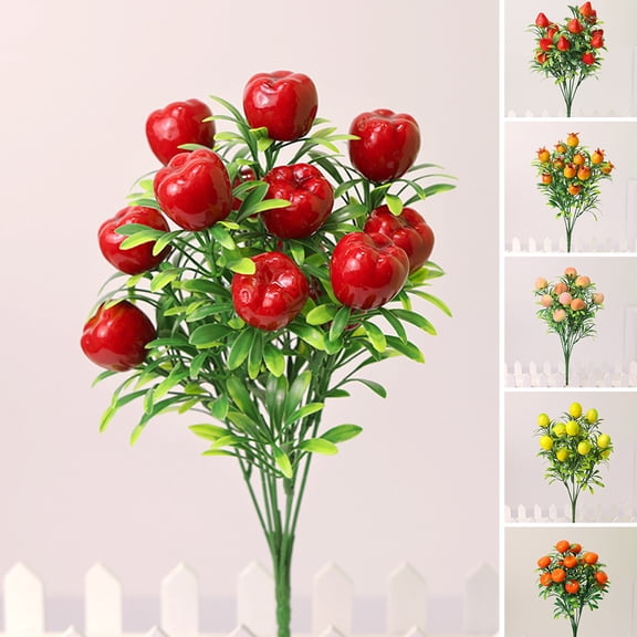 Sunjoy Tech Vivid Appearance Realistic Artificial Fruit Artificial Orange Lemon Tree with Green Leave Branch Home Decor