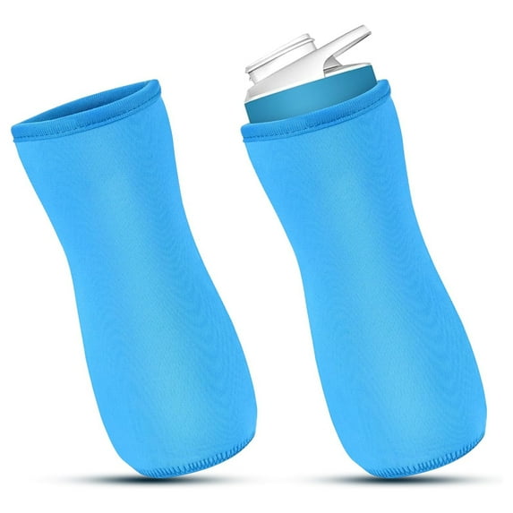 Sunjoy Tech Water Bottle Rubber Insulated Blue and Black Drink Sleeves