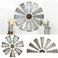 thumbnail image 1 of Sunjoy Tech Windmill Rustic Farmhouse Windmill Wall Decoration Unique Metal Art for Home Bedroom Living Room Country Charm, 1 of 8