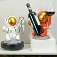 thumbnail image 1 of Sunjoy Tech Wine Glass Rack Nordic Style Handmade Table Decoration Resin Cartoon Astronaut Figurine Wine Bottle Holder for Home Countertop, 1 of 7