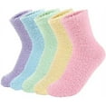 thumbnail image 1 of Sunjoy Tech Women Fuzzy Fluffy Cozy Slipper Socks Warm Soft Winter Plush Home Sleeping Socks, 1 of 2