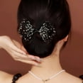 thumbnail image 1 of Sunjoy Tech Women Hair Bun Maker Flower Fishtail Rhinestone Feather Hair Curler Deft Bun Twister Long Hair Accessories, 1 of 6