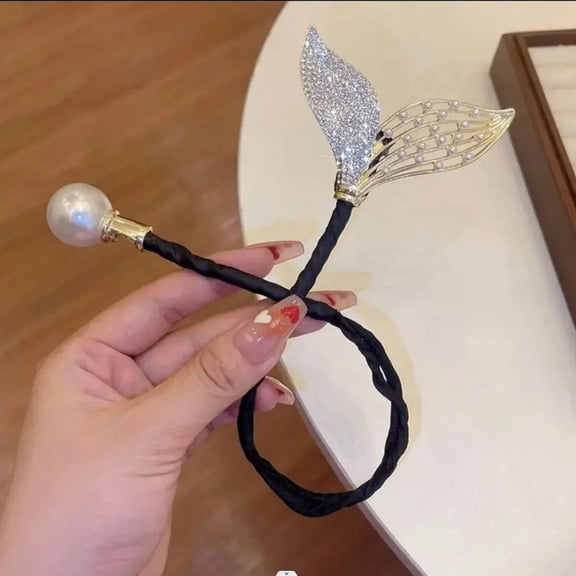 Sunjoy Tech Women Hair Bun Maker Flower Fishtail Rhinestone Feather Hair Curler Deft Bun Twister Long Hair Accessories