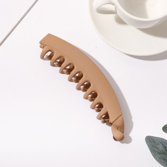 Sunjoy Tech Women Hairpin Frosted Texture Hair Clip Banana Shape Clip Strong Grip Horsetail Hair Fixing Clip Hair Accessories