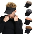 thumbnail image 1 of Sunjoy Tech Women Mens Novelty Spiked Hair Visor Sun Funny Golf Hats Fake Wig Peaked Sun Visor Hat Baseball Caps, 1 of 4