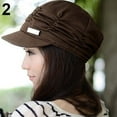 thumbnail image 1 of Sunjoy Tech Women Warm Beanie Cap Chunky Soft Oversized Ribbed Slouchy Knit Hat with Visor Brim, 1 of 2
