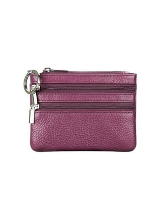 Ctm Leather Compact Zipper Coin Pouch Wallet : Target