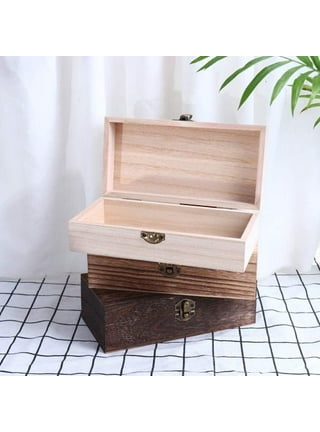 Wooden storage with lid outlet