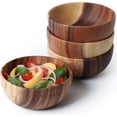 thumbnail image 1 of Sunjoy Tech Wooden Salad Bowl - Mixing Salad Bowls for Salad, Fruits and Cereal, Household Round Bowl Dinnerware Basin Container Kitchen Tool, 1 of 8