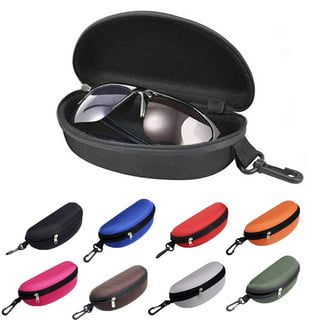 Yunsailing 24 Pack Hard Shell Sunglasses Case Zipper Eyeglasses Case  Glasses Case Unisex Protective Travel Sunglass Organizer with Portable Clip  for