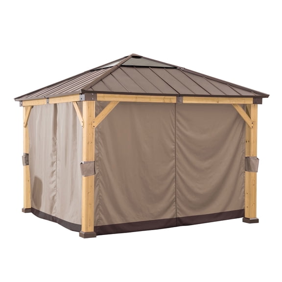 Sunjoy Universal Curtains for 11 ft. 11 ft. Wood-Framed Gazebos