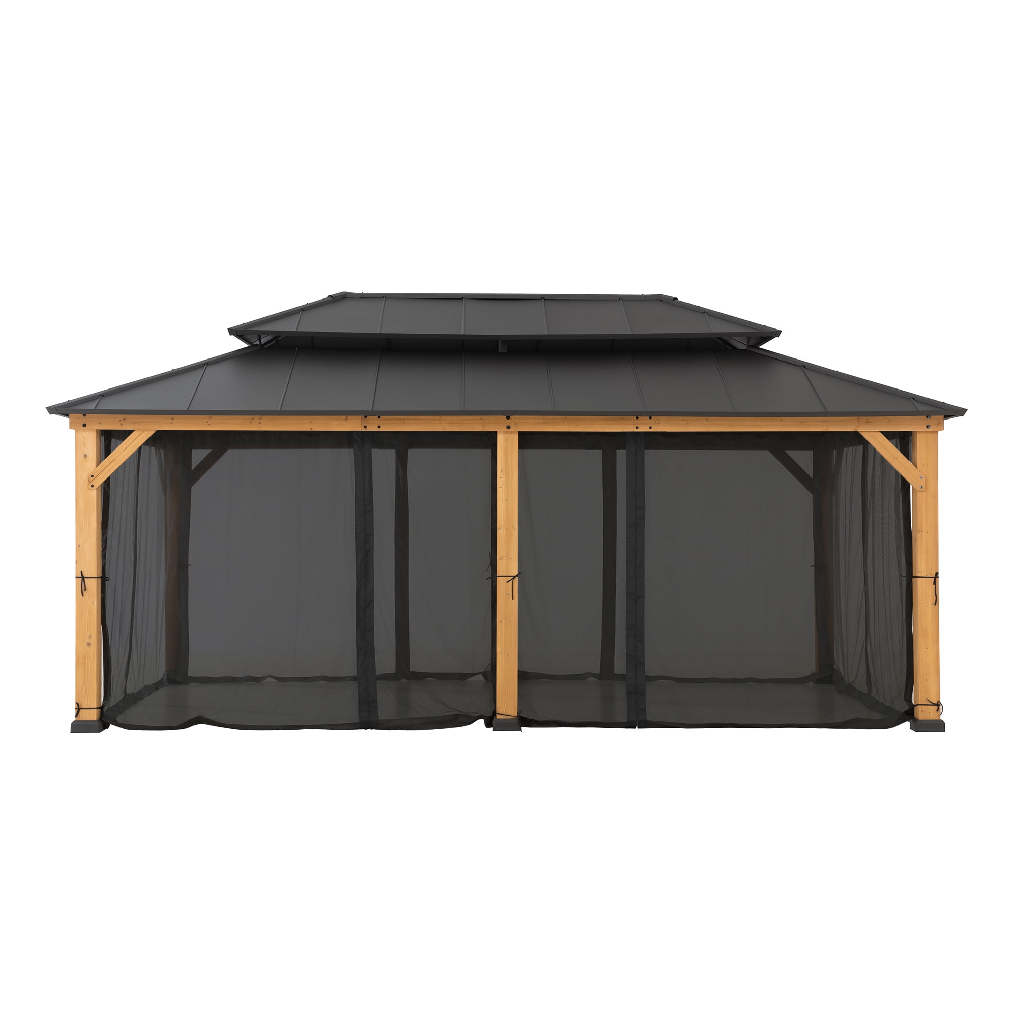 Sunjoy Black Weather-Resistant Mosquito Netting for 12' x 20' Gazebos