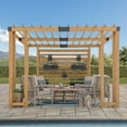 thumbnail image 1 of Sunjoy Wood Pergola 10 x 10.5 ft. Cedar Framed Pergolas with Adjustable Hanging Planters, 1 of 9