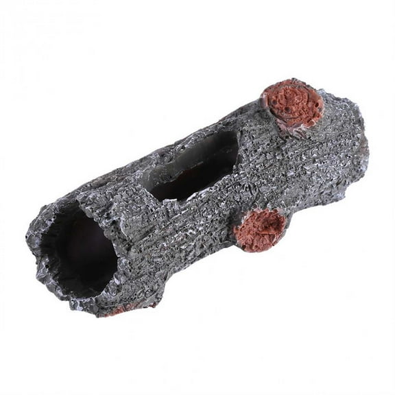 Sunken Wood Decoration - Resin Craft Driftwood with Bark Texture, Shrimp Shelter & Cichlid Cave for Aquarium Landscape