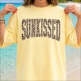 thumbnail image 1 of Sunkissed Leopard Shirt | Summer Beach Vacation T-Shirt | Retro Cheetah Print Varsity Tee | Cute Women's Graphic Top, 1 of 5