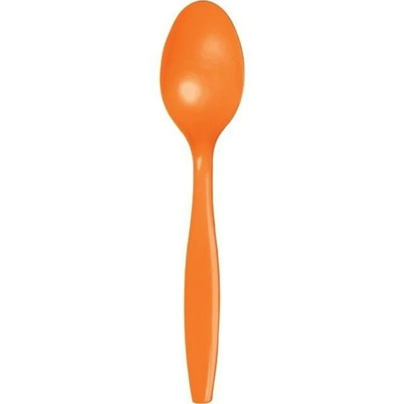 Sunkissed Orange Plastic Spoons