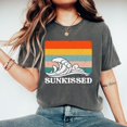 thumbnail image 1 of Sunkissed Wave Graphic Tee - Beach Vacation Shirt All Size S-5Xl, 1 of 4