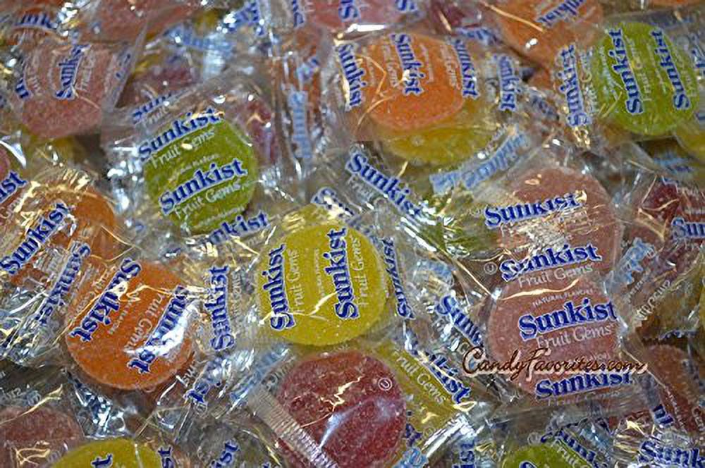 Sunkist ( 2 PACK ) Natural Flavors Fruit Gems Soft Candy Made With 5