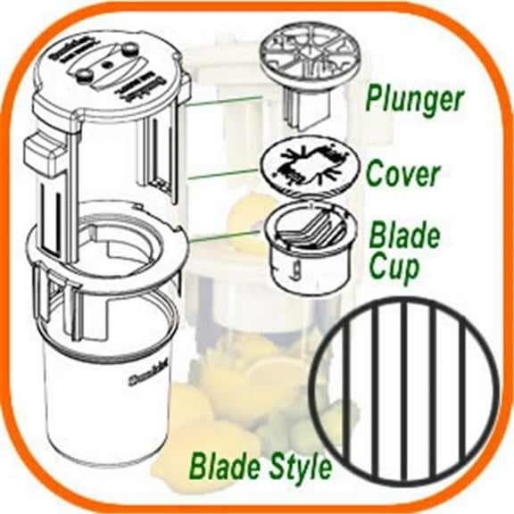 Sunkist B-203 6 Slice Blade Cup Sectionizer Junior