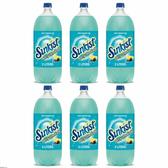 Sunkist Berry Lemonade Soda, 2 Liter Bottles, 6 Pack