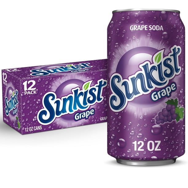 Sunkist Grape Soda 12pk | Apple soda pricing for retail - Walmart