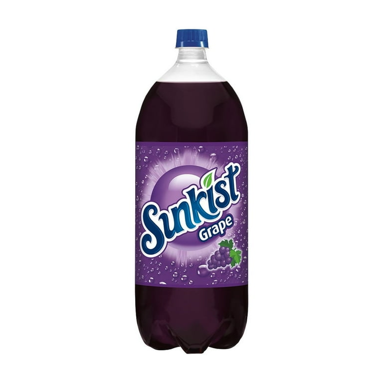 Original Sunkist Caffeine-Free Grape Soda Pop, 2 Liter Bottle