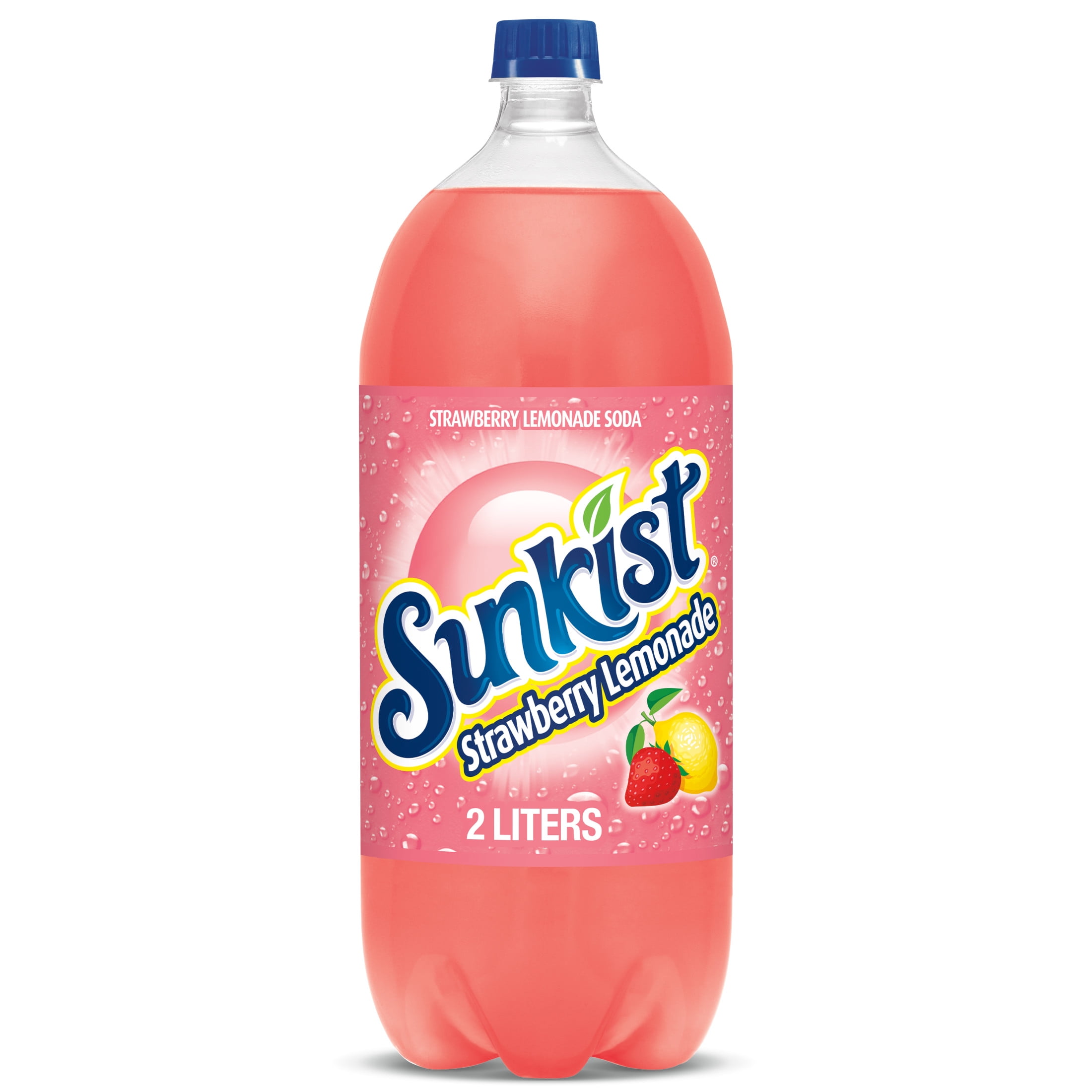 No.032★サンタII★popx★ Original Sunkist Strawberry Lemonade Soda Pop, Caffeine Free, 2 L