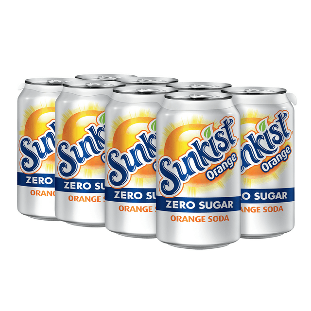 Sunkist, Diet Orange Soda, 12 fl. oz., 6 Pack, Allergens Free - Walmart.com