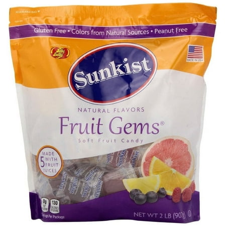 Jelly Belly Sunkist Fruit Gems Assorted Soft Candy, 2 lbs.