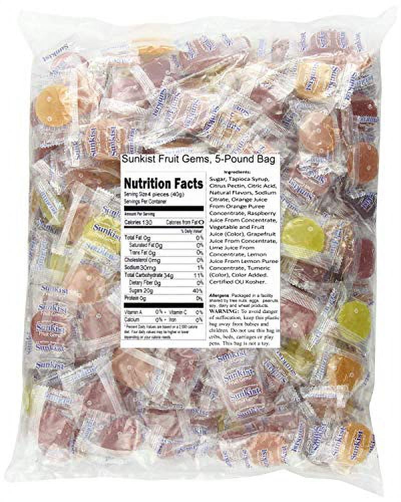 Sunkist Fruit Gems, 5Pound Bag