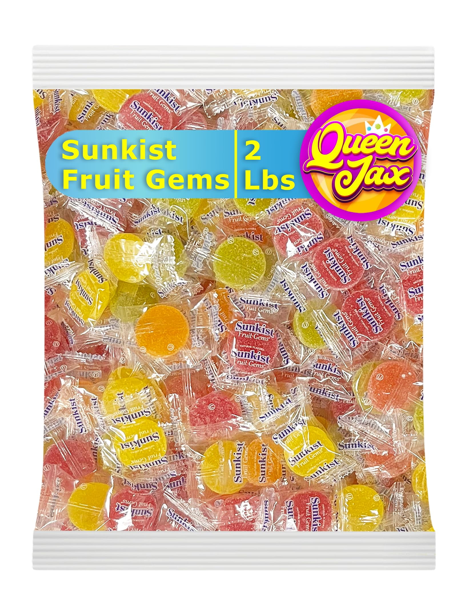 Sunkist Fruit Gems Candy Bulk Assorted Candy 2 LB Bag Jelly