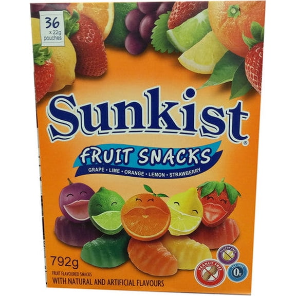 Sunkist Gluten Free Fruit Snacks Assorted Flavors, 792g/28 oz