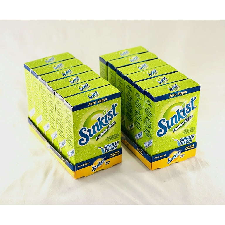Sunkist Lemon Lime Drink Mix Singles To Go, 6 ct, Case of 12