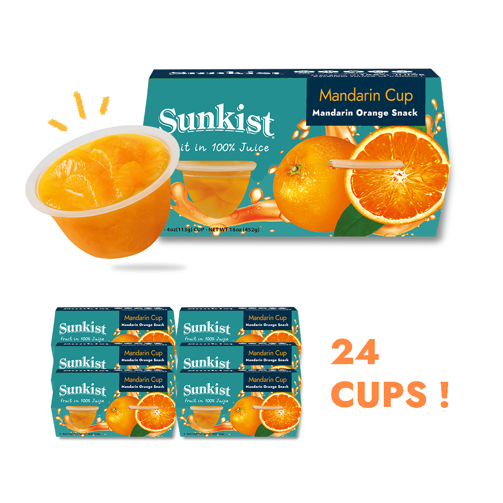 Sunkist Mandarin Orange Fruit Cup 4oz 24counts
