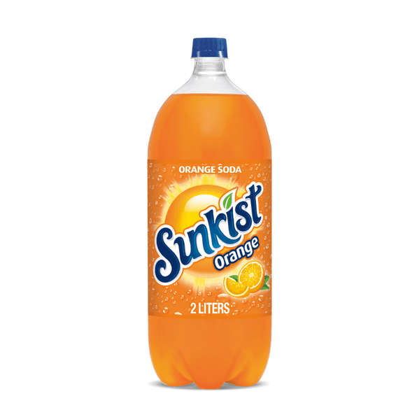 Sunkist Orange Soda Pop, 1 Bottle, 2 Liters