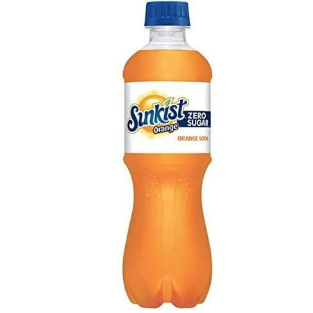 Sunkist Zero Sugar Orange Soda, 24 Pack, 20 Oz Bottles