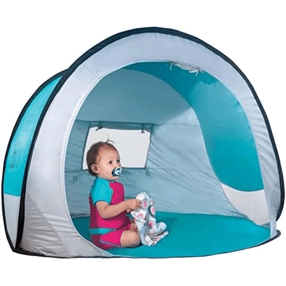 - Sunkit - Pop Up Baby Play Tent and Canopy Sun Shelter with SPF 50 Mosquito Net, Perfect for Infant at The Beach, Park, Camping or Playroom, Folds Flat for Easy Travel, Carry Bag Included
